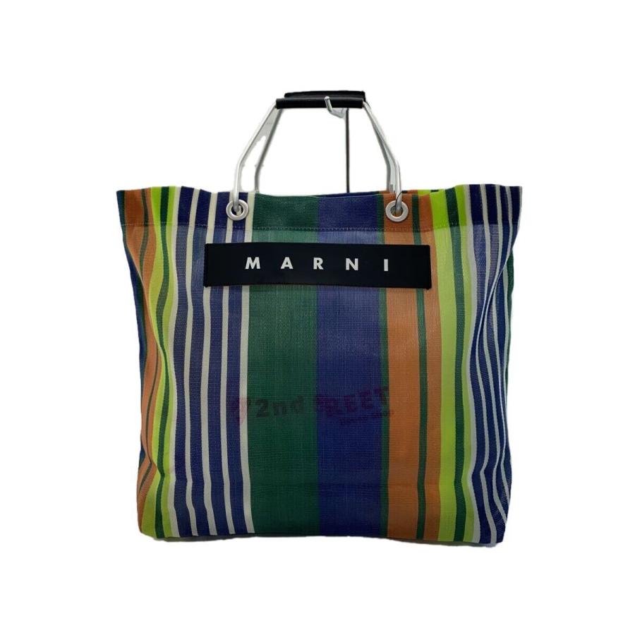 MARNI◇MARKET STRIPE BAG/トートバッグ/マルチカラー/ストライプ 