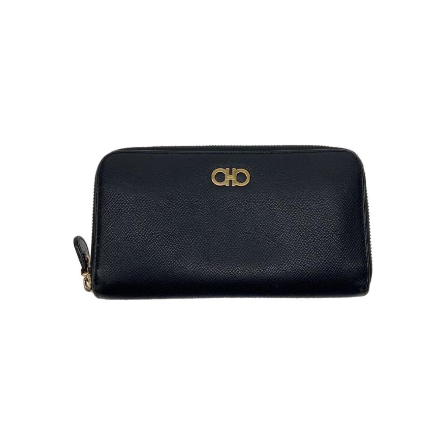 Salvatore Ferragamo◇長財布/レザー/BLK/無地/メンズ/IY-22O009
