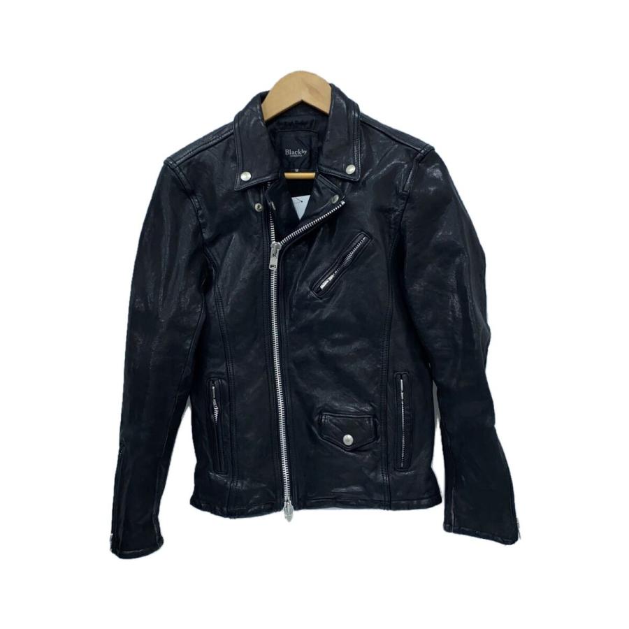 Black by VANQUISH◇ダブルライダースジャケット/M/羊革/BLK/無地