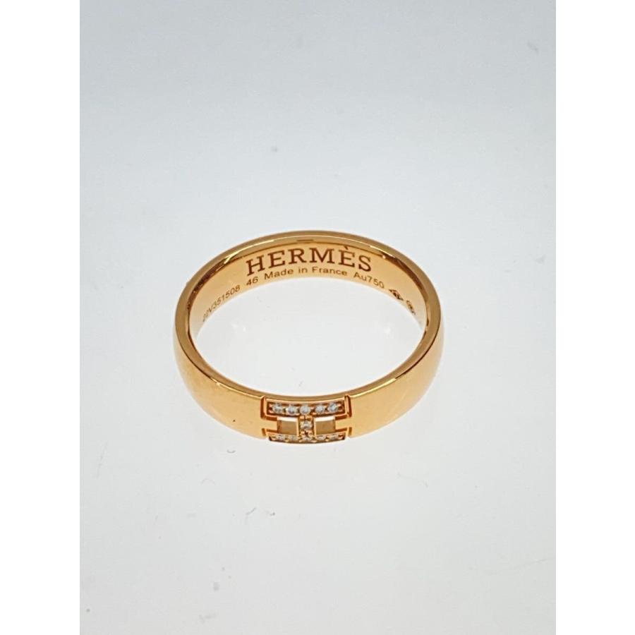 HERMES◆エヴァー ヘラクレス リングAu750/0.02ct/11p/ダイヤモンド/リング/5号/GLD_2