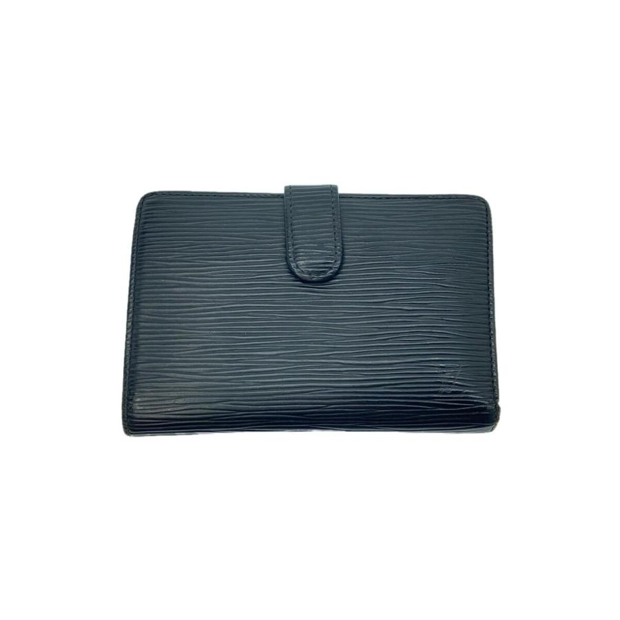LOUIS VUITTON◇ポルト・フォイユ・ヴィエノワ_エピ_BLK/レザー/BLK