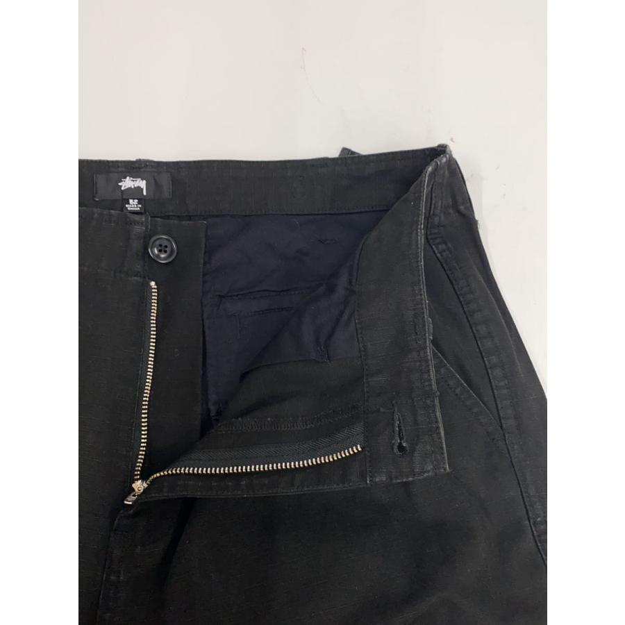 STUSSY◇カーゴパンツ/Ripstop Surplus Cargo/32/コットン/BLK/無地