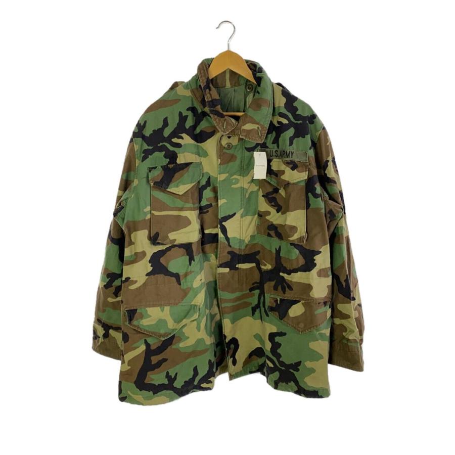 US.ARMY◇M-65/フィールドジャケット/L/コットン/KHK/カモフラ/PO100