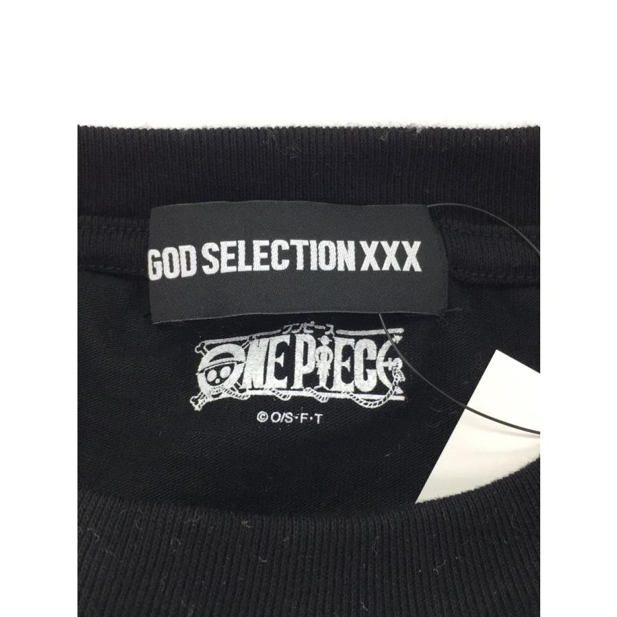 GOD SELECTION XXX◇ワンピースコラボ/ルフィ/Tシャツ/S/コットン/BLK 