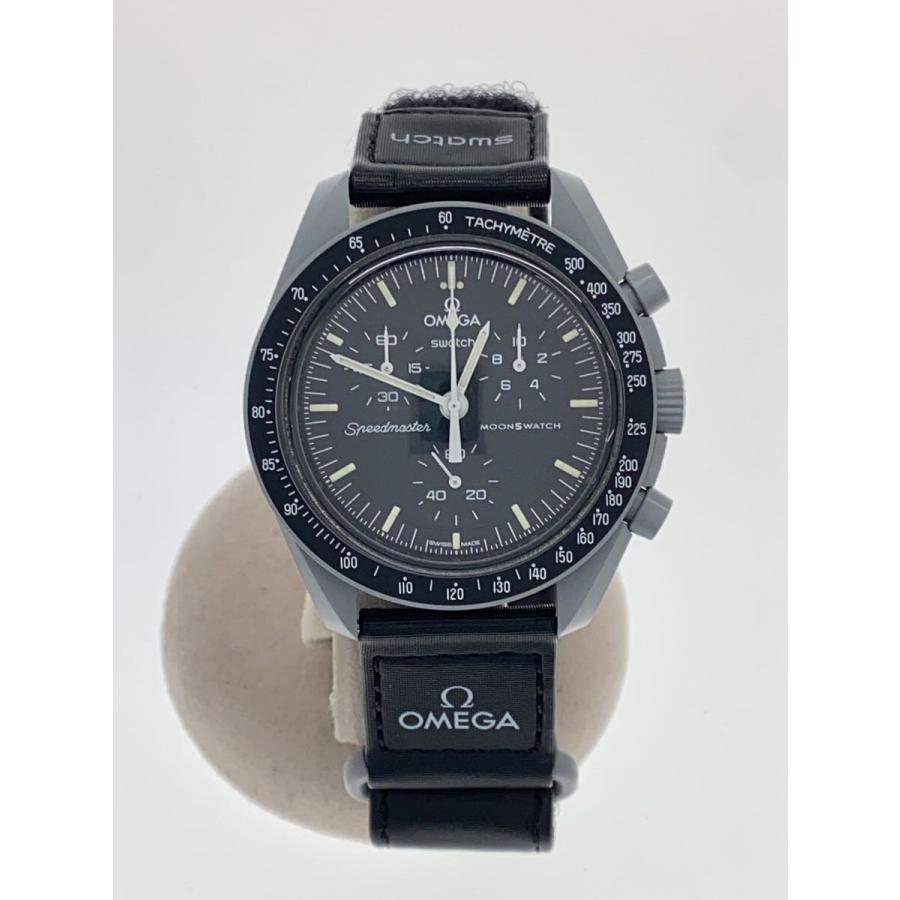 OMEGA / OMEGA×SWATCH_ムーンスウォッチ_ミッショントゥザサターン_QZ_CE/ナイロン_42mm/アナログ/B OMEGA◇OMEGA×SWATCH_ムーンスウォッチ_ミッショントゥザムーン_QZ_CE