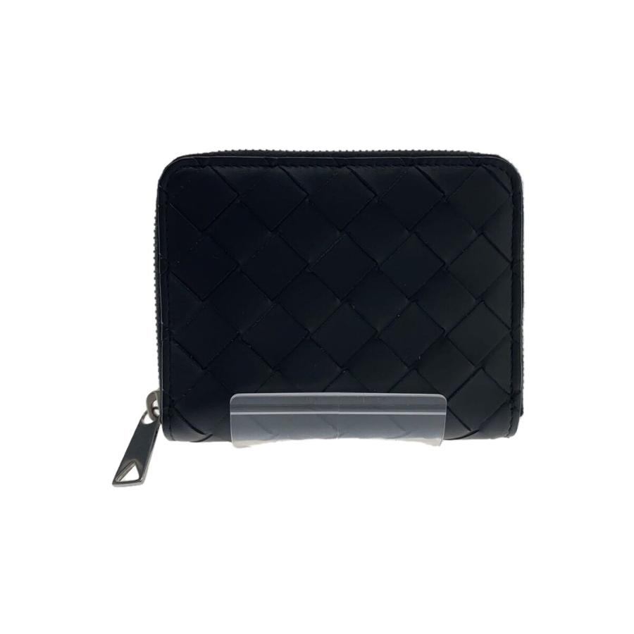 Bottega Veneta ブラックレザー三つ折り財布 BOTTEGA VENETA◇ボッテガヴェネタ/財布/レザー/黒/ブラック/BLK