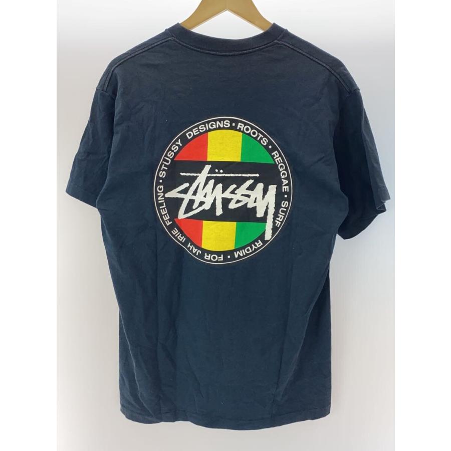 STUSSY◇ステューシー/Tシャツ/ラスタサークル/L/コットン/ネイビー