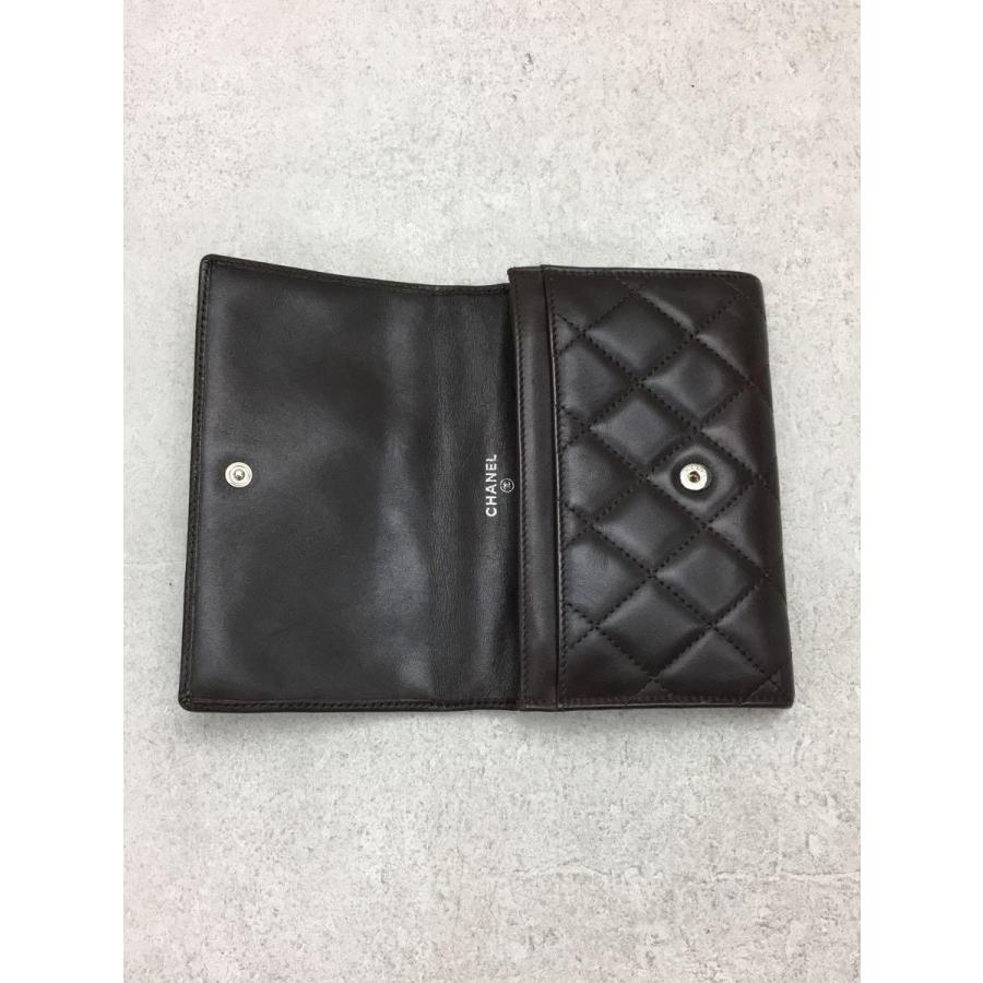 CHANEL◆長サイフ_カンボンライン_カーフスキン_ココマーク/牛革/BRW/レディース｜ssol-shopping｜04