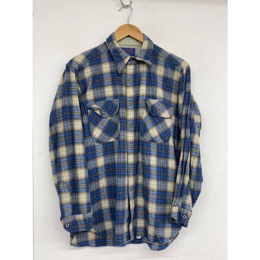 PENDLETON ボードシャツ　70s PENDLETON◇70s/ボードシャツ/L/ウール/BLU/チェック// : セカンド