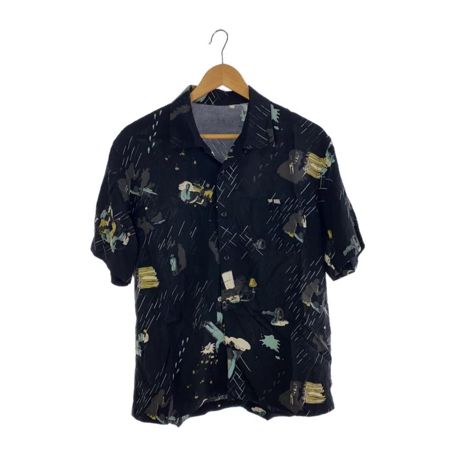 Porter Classic◇アロハシャツ/M/レーヨン/BLK : セカンドストリート