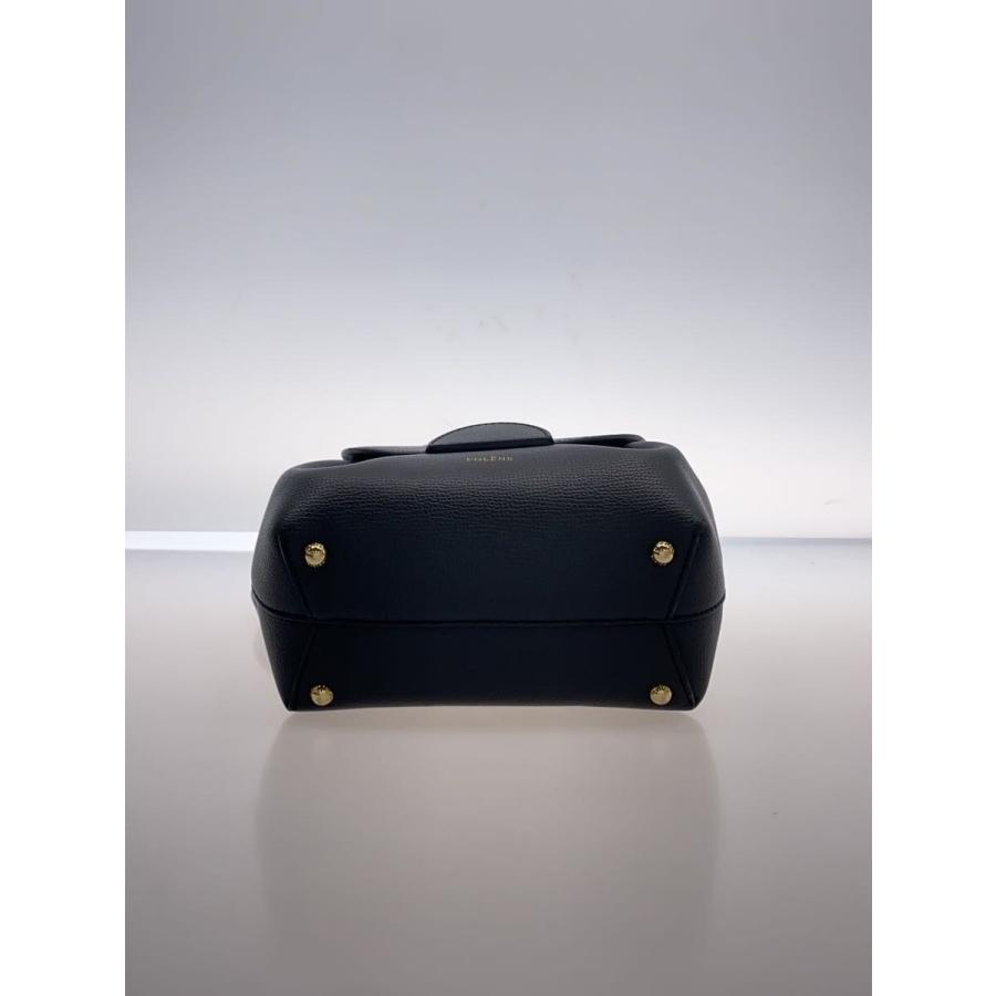 POLÈNE ブラック レザー ショルダーバッグ POLENE◇ショルダーバッグ/レザー/BLK/無地/numero un// : セカンド