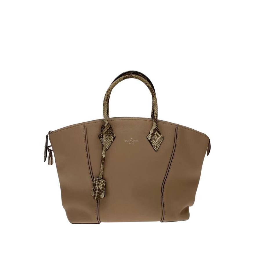 LOUIS VUITTON◇ロックイットMM_トリヨン_パイソンハンドル/レザー/PNK