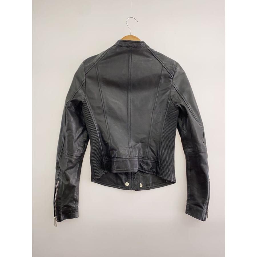 DIESEL◇シングルライダースジャケット/XS/レザー/BLK : セカンド