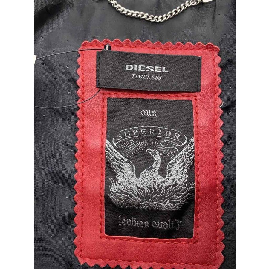 DIESEL◇シングルライダースジャケット/XS/レザー/BLK : セカンド