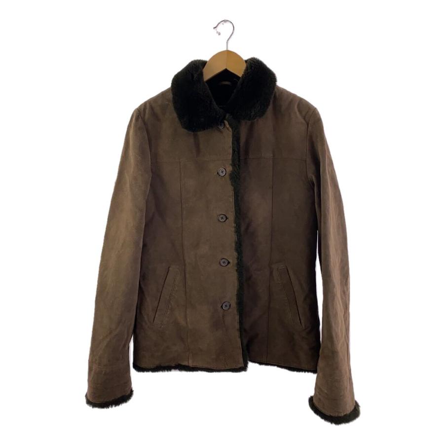 EDDIE BAUER◇レザージャケット・ブルゾン/LL/豚革/BRW/006-8572  