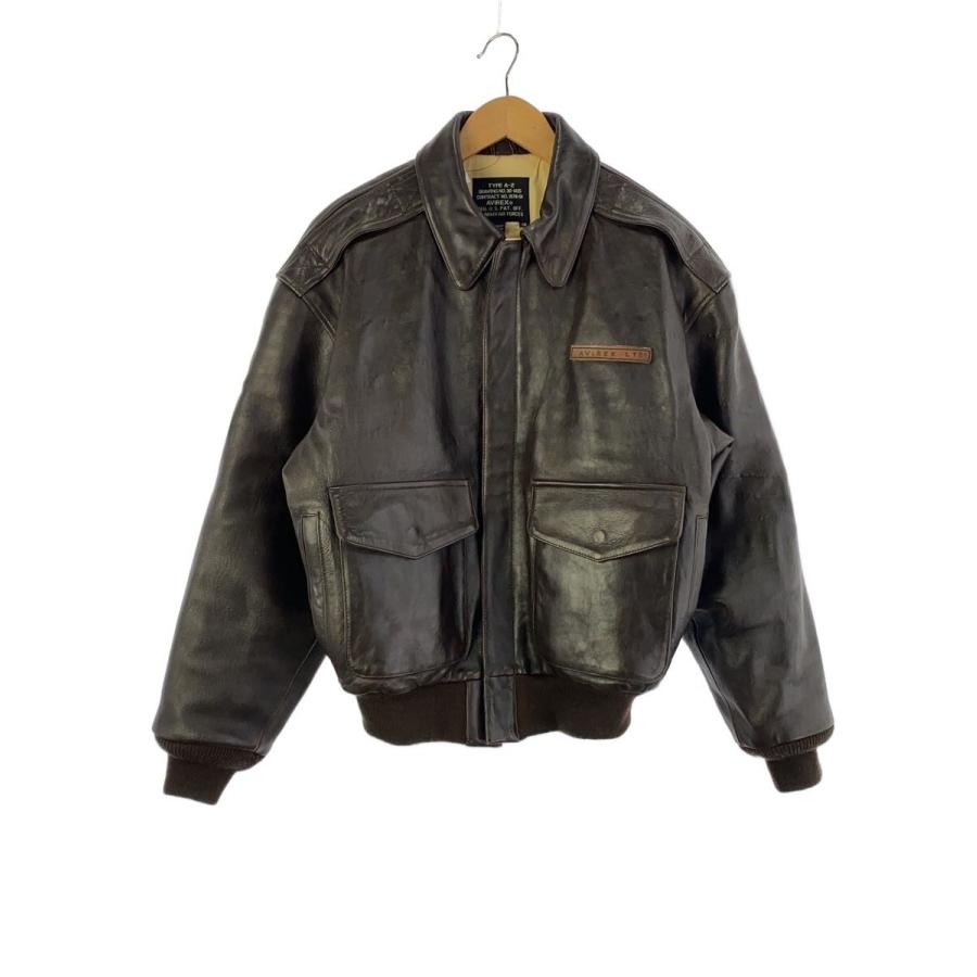 AVIREX◇レザージャケット・ブルゾン/XS/レザー/BRW : セカンド