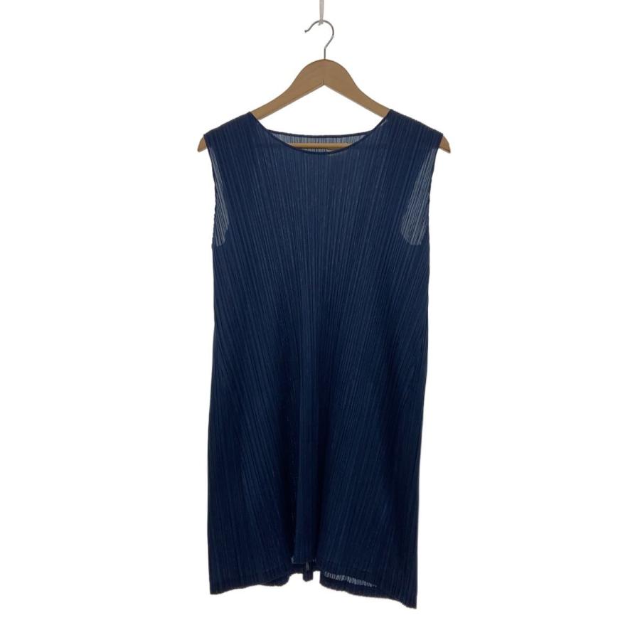 PLEATS PLEASE ISSEY MIYAKE◇ノースリーブワンピース/4/ポリエステル
