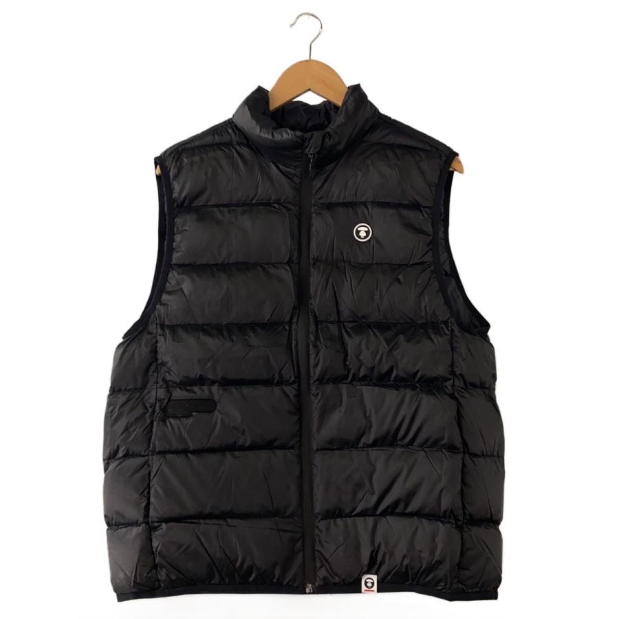 A BATHING APE◇ダウンベスト/L/ポリエステル/BLK/AAPDNM7719XXP