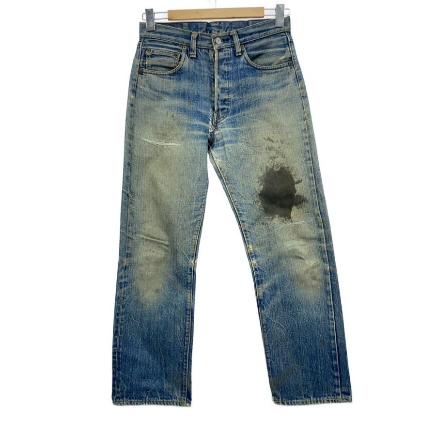 Levi’s 501 66前期 70s オリジナル w30 ダメージ少 Levi's◇70s/501/66前期/W30/刻印6/シングル/リペア多数 : セカンド