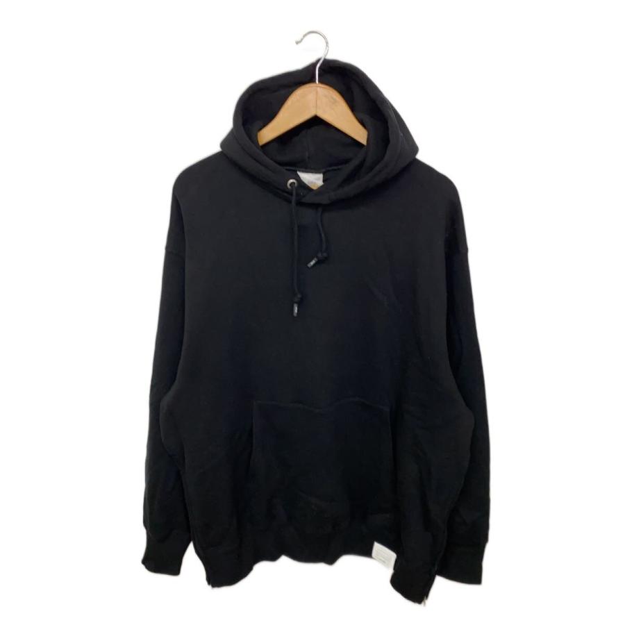 HYKE ハイク 25AW SWEAT HOODIE スウェット ジップパーカー HYKE◇25AW/SWEAT HOODIE/パーカー/XXL/コットン/BLK : セカンド