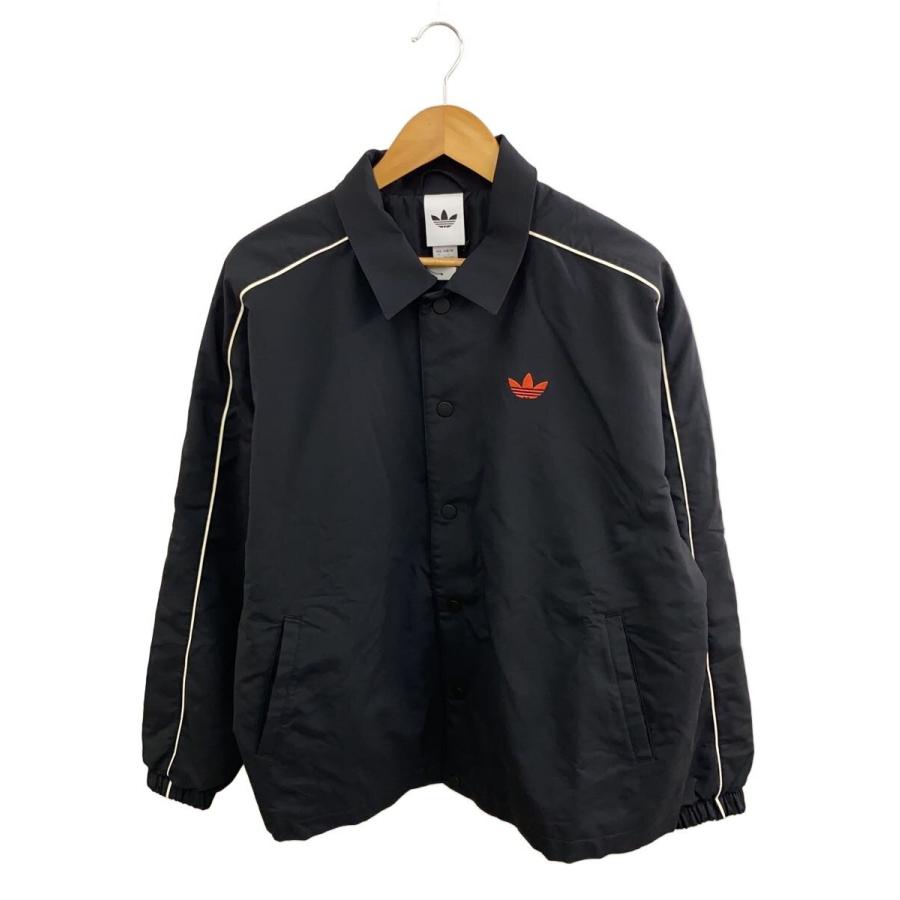 adidas◇コーチジャケット/XL/ポリエステル/BLK/KA5462 : セカンド