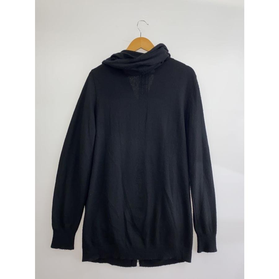 Rick Owens◆BOILED CASHMERE HOODIE/パーカー/M/カシミア/BLK/無地/RU18S5614_1