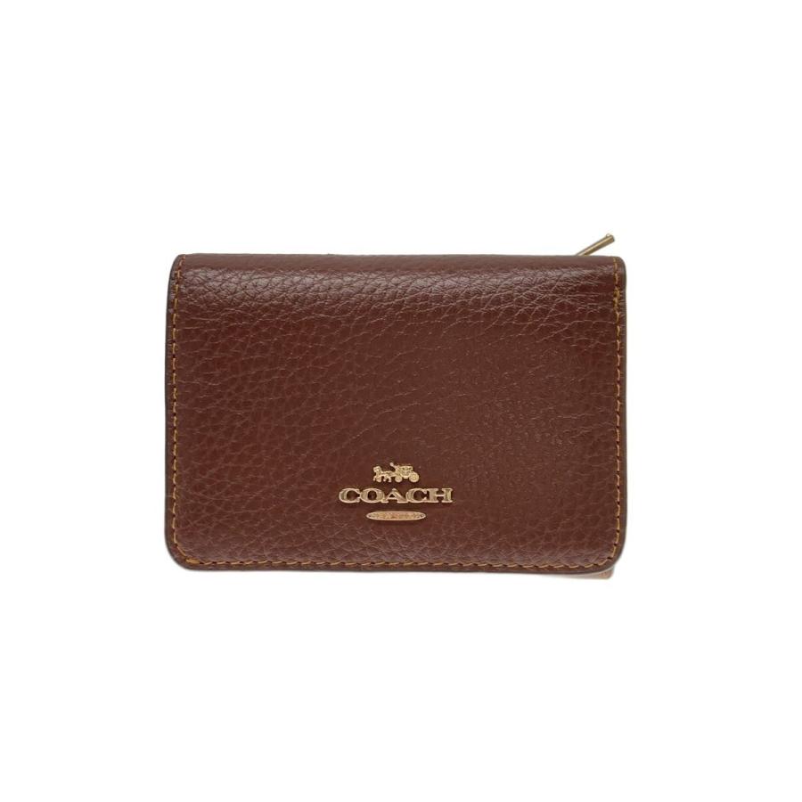 COACH◇3つ折り財布/レザー/BRW/レディース/CZ034// : セカンド