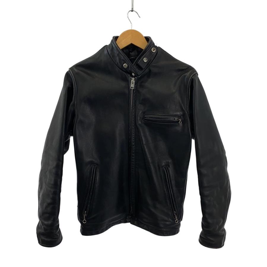 SCHOTT 641 シングルライダースジャケット Schott◇ライダースシングル641/ジャケット/34/--/BLK : セカンド
