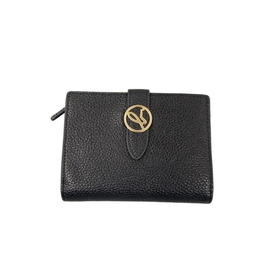 agnès b. 二つ折り財布 未使用 agnes b.◇2つ折り財布/レザー/BLK/無地/レディース// : セカンド
