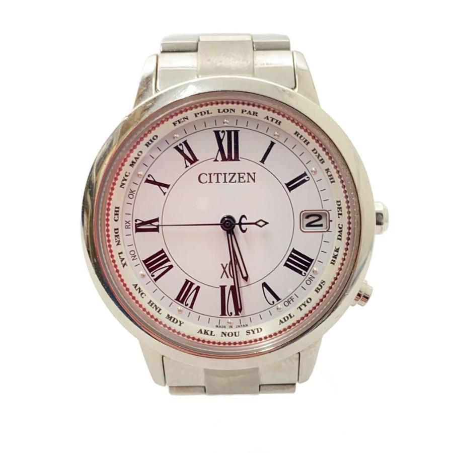 CITIZEN◇ソーラー腕時計/アナログ/ステンレス/WHT/SLV/H149-T022758