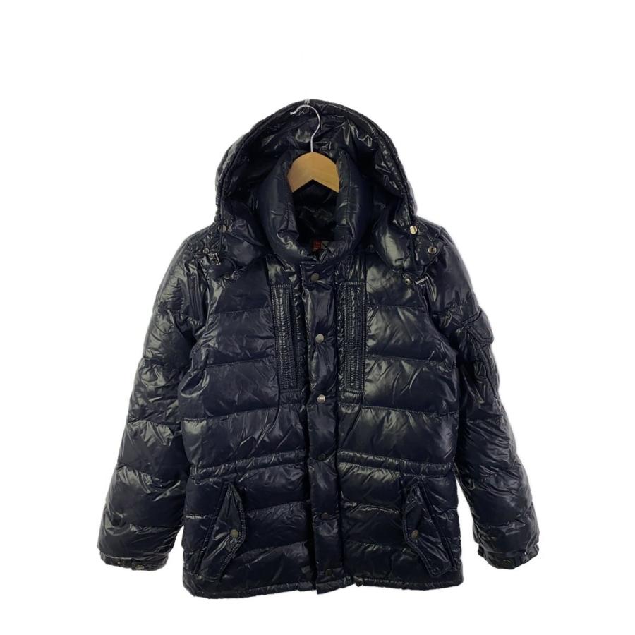 MONCLER◇ダウンジャケット/M/ポリエステル/NVY/無地// : セカンド 