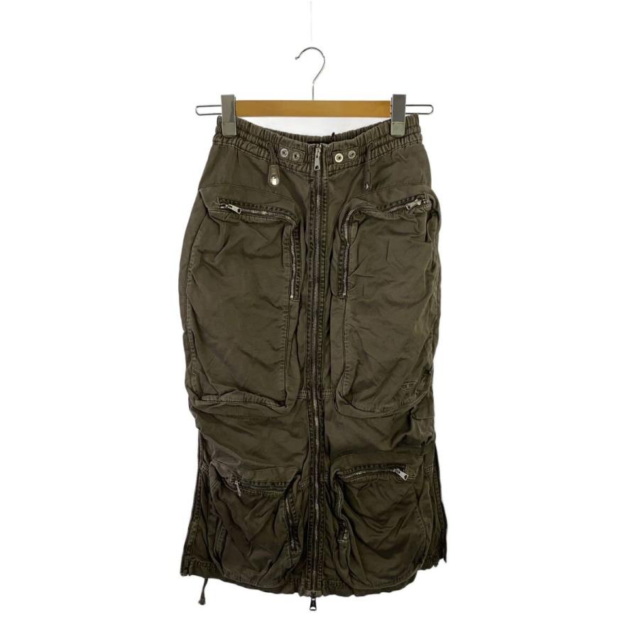 DIESEL◇ロングスカート/23/コットン/GRY/A04927 : セカンドストリート