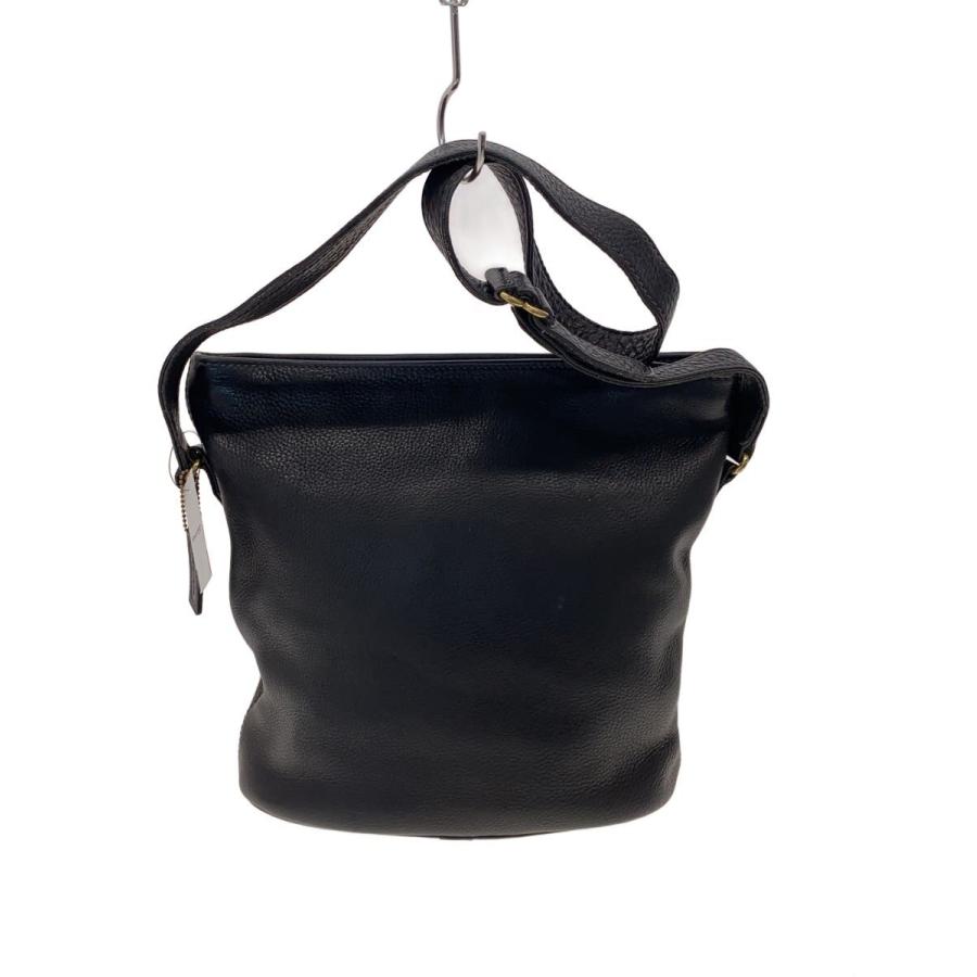 COACH◇ショルダーバッグ/レザー/BLK/無地/オールドコーチ/90s