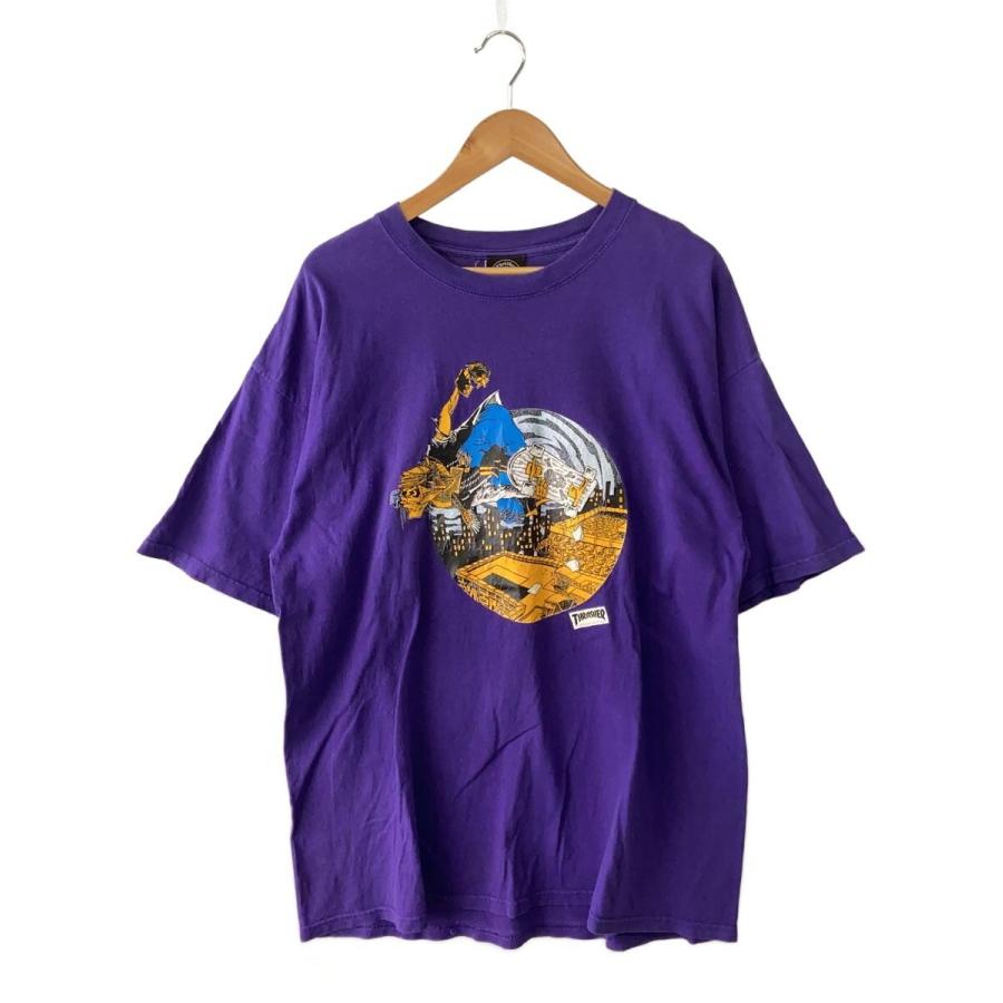 THRASHER◇00s/PUSHEAD/Tシャツ/XL/コットン/PUP// : セカンド