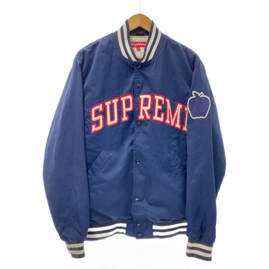 Supreme◇バーシティジャケット/初期/スタジャン/XL/コットン/NVY