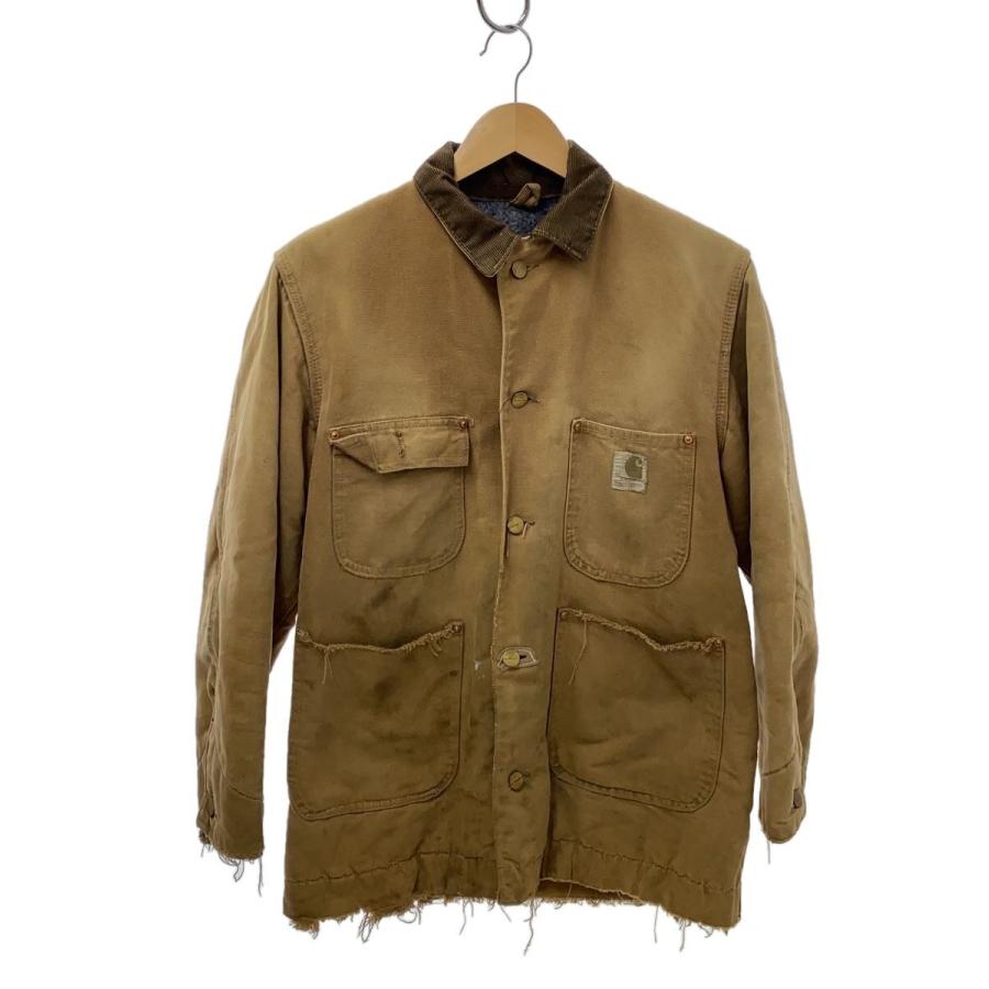 Carhartt◇70s/チョアコート/裏ブランケット/36/コットン/BRW/無地