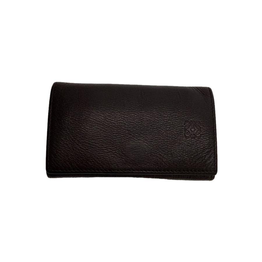 LOEWE◇レザー6連キーケース/レザー/BRW/無地/レディース : セカンド