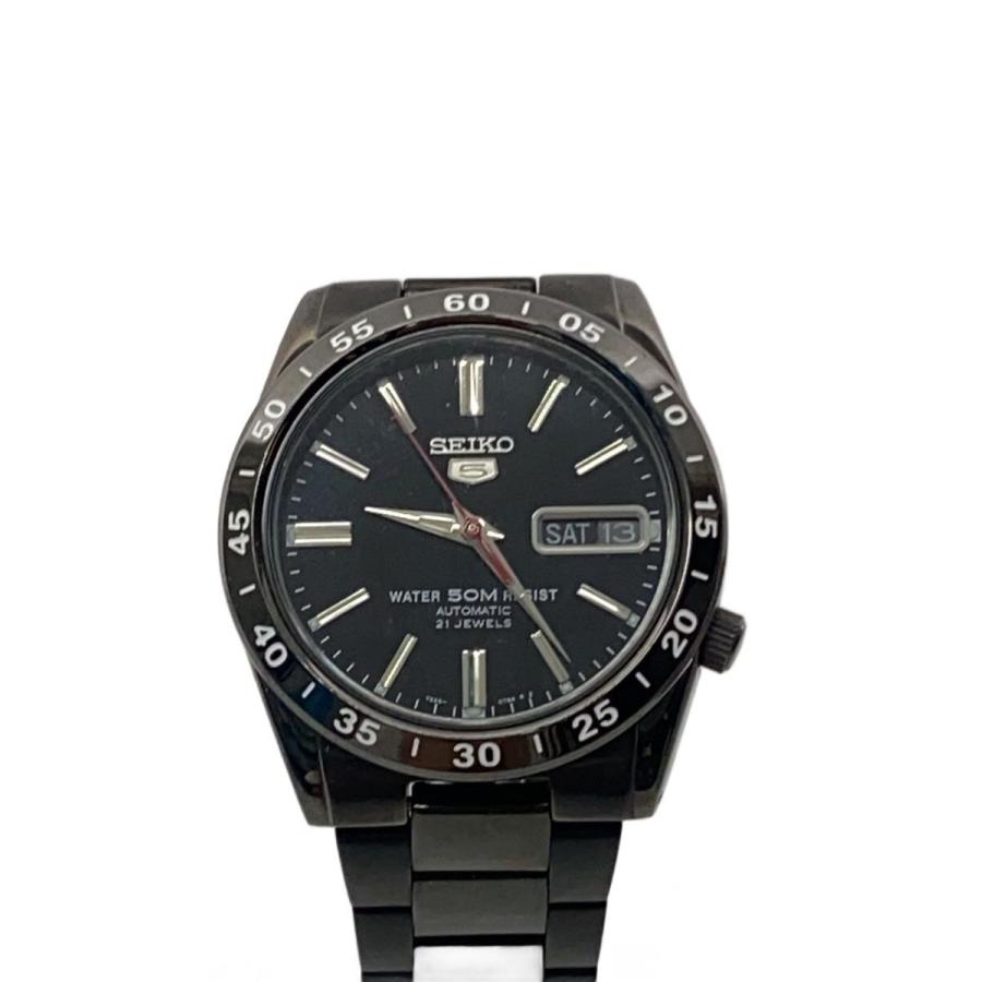 SEIKO◇自動巻腕時計/アナログ/ステンレス/BLK/BLK/7S26-02T0