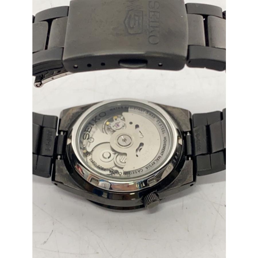 SEIKO◇自動巻腕時計/アナログ/ステンレス/BLK/BLK/7S26-02T0