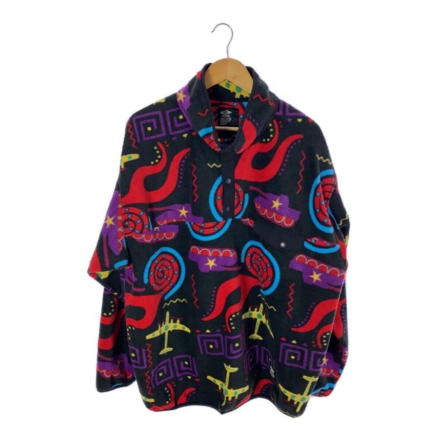 CHALLENGER◇90s/スナップT/フリースジャケット/L/ポリエステル/BLK/総