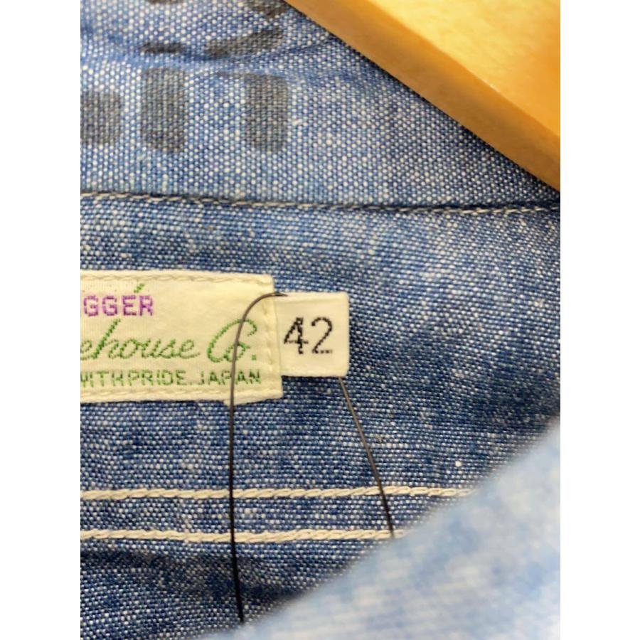 WAREHOUSE◇シャンブレーシャツ/長袖シャツ/42/コットン/IDG/LOT WAREHOUSE◇シャンブレーシャツ/長袖シャツ/42/コットン/IDG/LOT