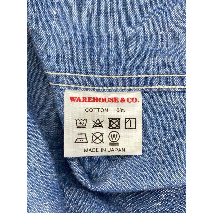 WAREHOUSE◇シャンブレーシャツ/長袖シャツ/42/コットン/IDG/LOT WAREHOUSE◇シャンブレーシャツ/長袖シャツ/42/コットン/IDG/LOT