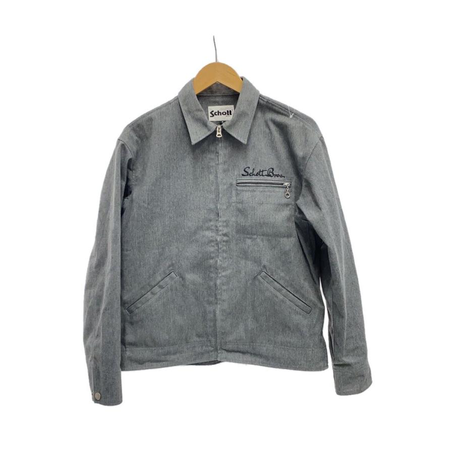 Schott / ジャケット/XL/ポリエステル/GRY/3112055 Schott◇TCワークジャケット/ジャケット/M/ポリエステル/GRY/無地