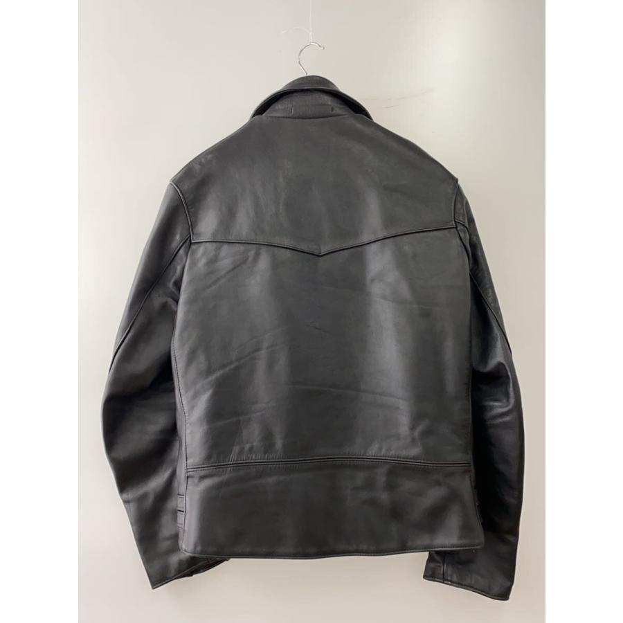 666 Leather Wear◇英国製/白タグ/内側キルティング/ダブルライダース