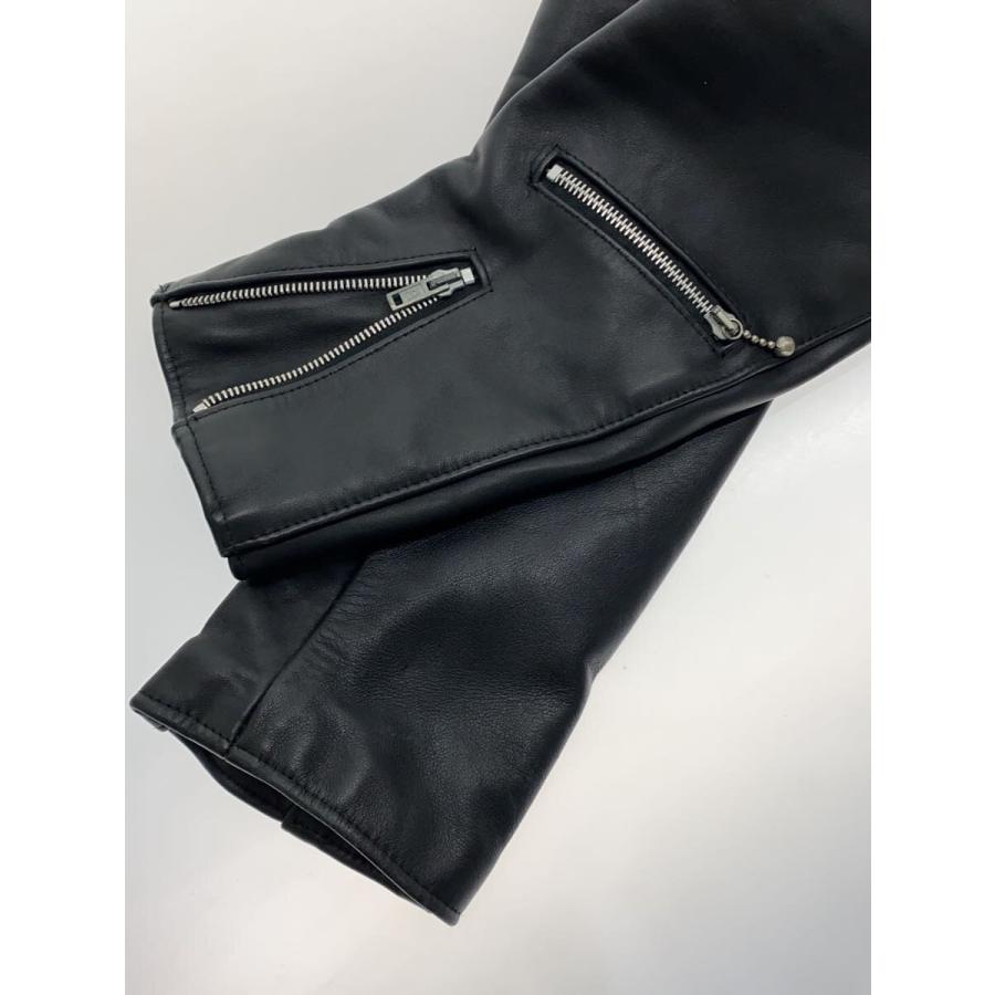 666 Leather Wear◇英国製/白タグ/内側キルティング/ダブルライダース