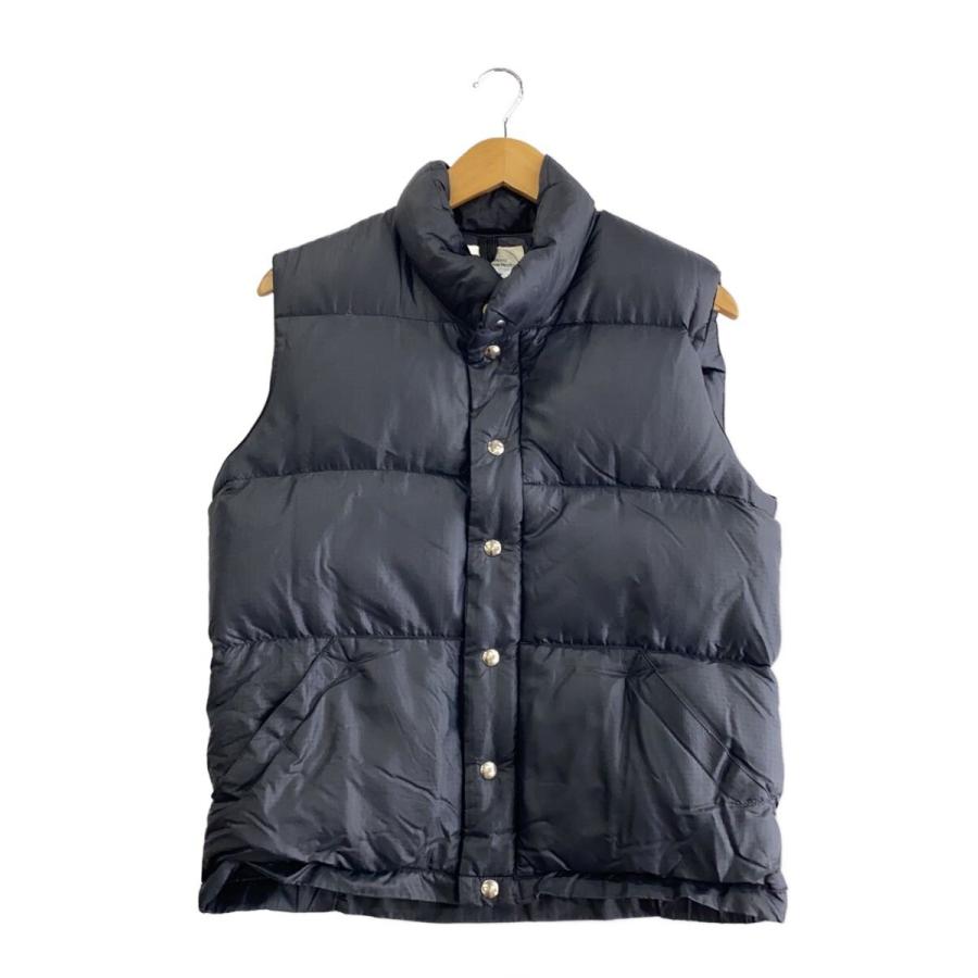 CRESCENT DOWN WORKS◇ダブルジップ/ダウンベスト/S/ナイロン/BLK