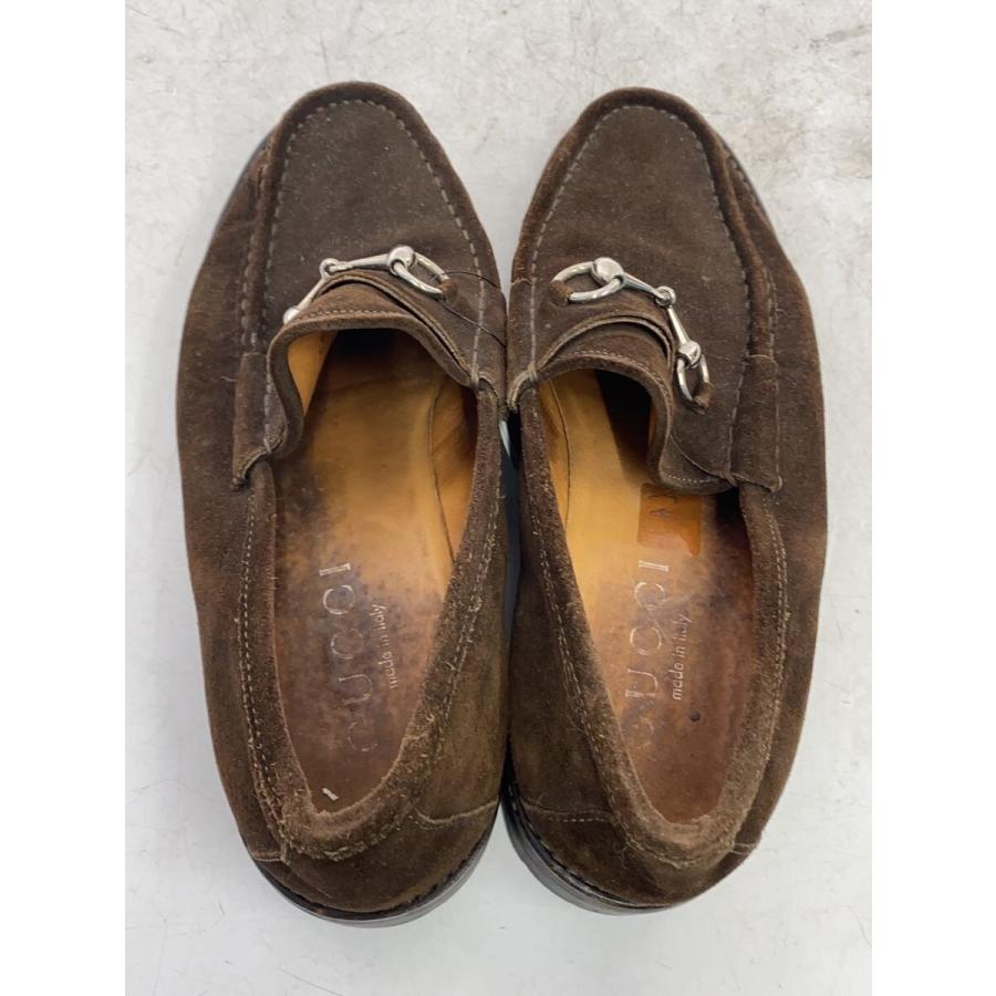 GUCCI◇ホースビットローファー/42/BRW/スウェード/016343