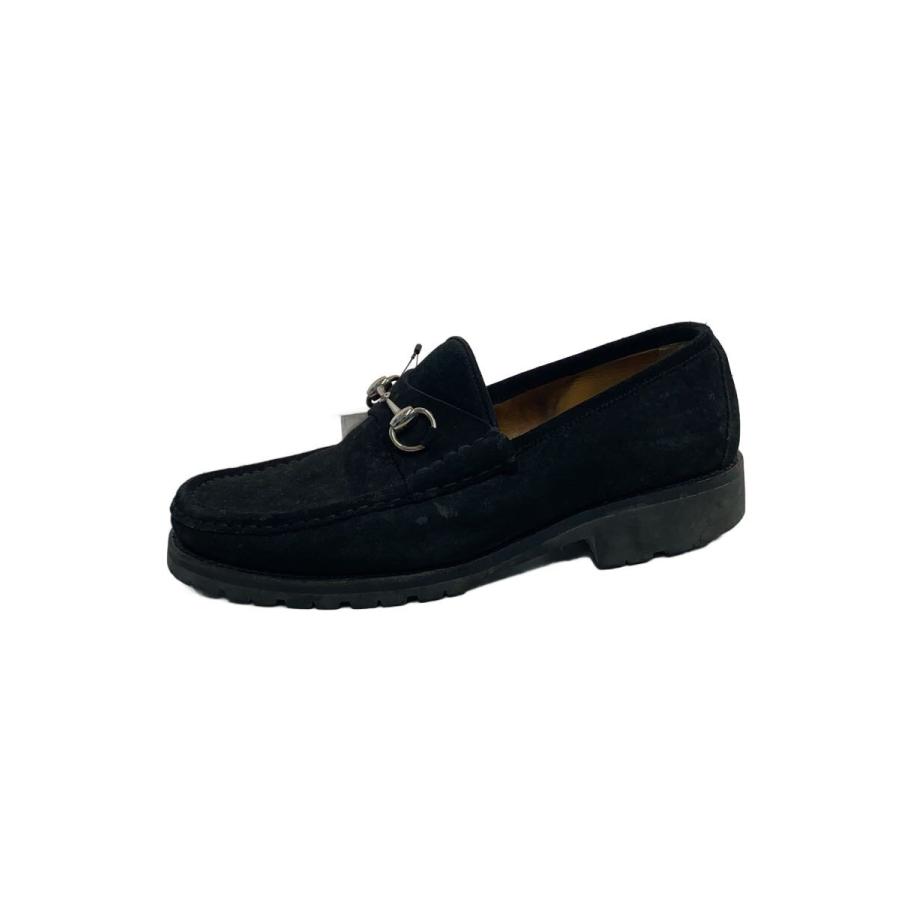 GUCCI◇ホースビットローファー/42/BLK/スウェード/016343