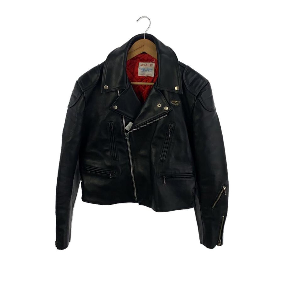 大人気 ルイスレザー LewisLeathers 黒ライトニングダブルライダース Lewis Leathers◇ダブルライダースジャケット/38/レザー/BLK