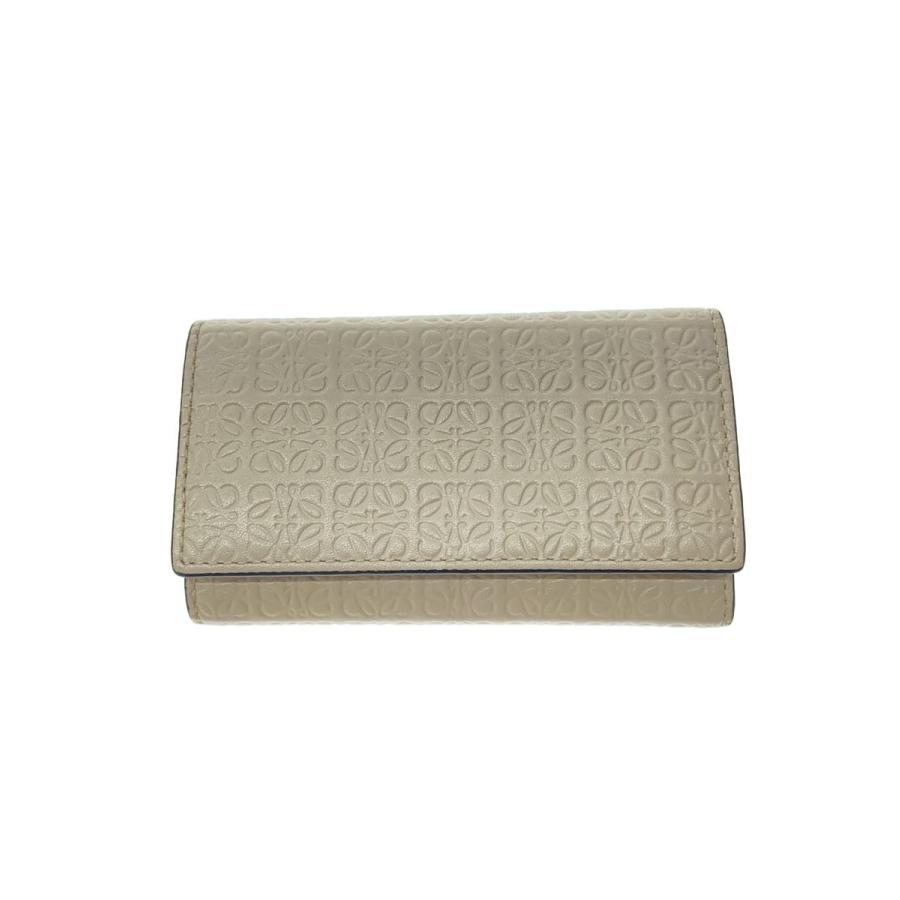 LOEWE◇キーケース/レザー/BEG/総柄/レディース : セカンドストリート